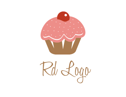 cute cupcake illustration food logo