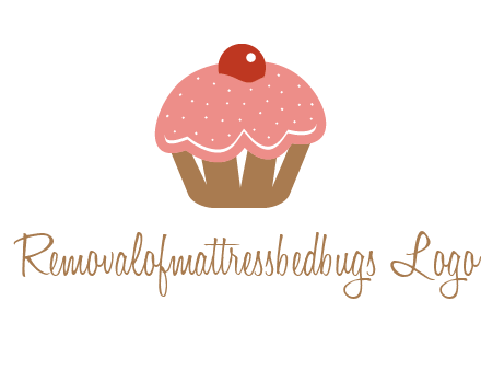 cute cupcake illustration food logo