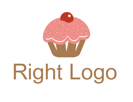 cute cupcake illustration food logo