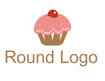 cute cupcake illustration food logo