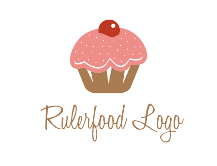 cute cupcake illustration food logo