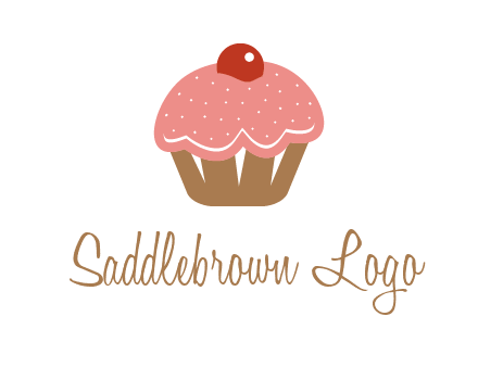 cute cupcake illustration food logo