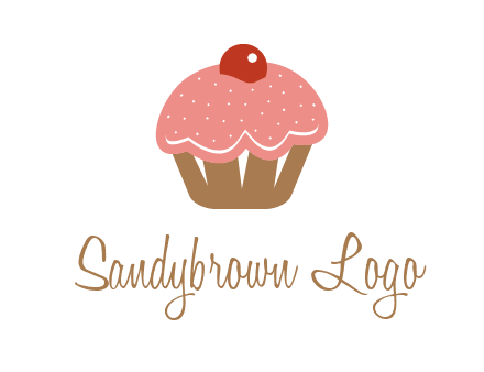 cute cupcake illustration food logo