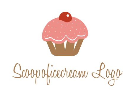 cute cupcake illustration food logo
