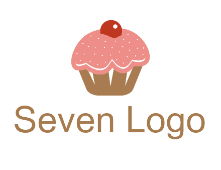cute cupcake illustration food logo