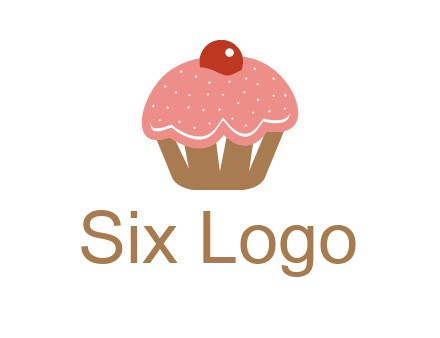 cute cupcake illustration food logo