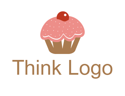 cute cupcake illustration food logo