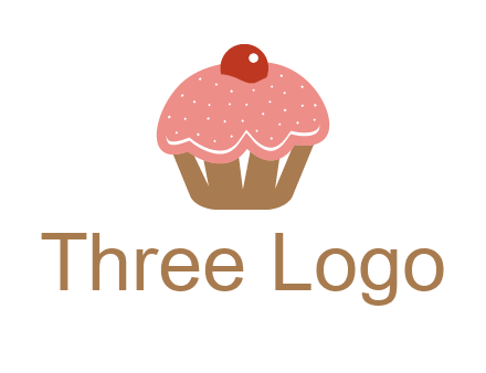 cute cupcake illustration food logo