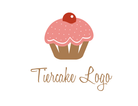 cute cupcake illustration food logo