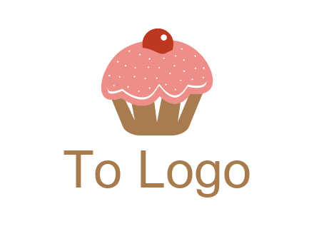 cute cupcake illustration food logo