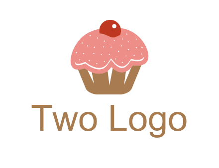 cute cupcake illustration food logo