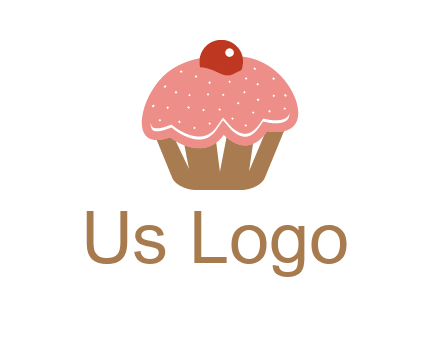cute cupcake illustration food logo