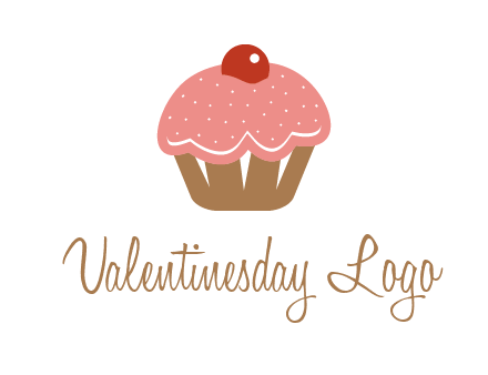 cute cupcake illustration food logo