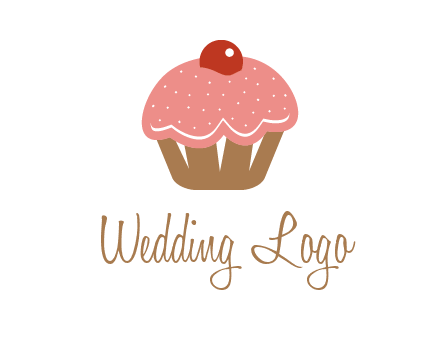 cute cupcake illustration food logo