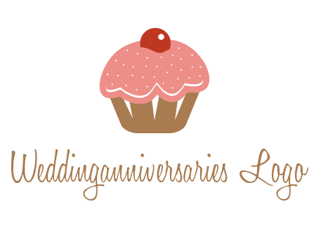 cute cupcake illustration food logo