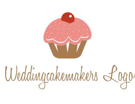 cute cupcake illustration food logo