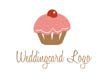 cute cupcake illustration food logo