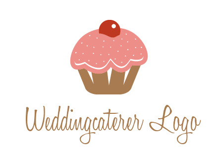 cute cupcake illustration food logo