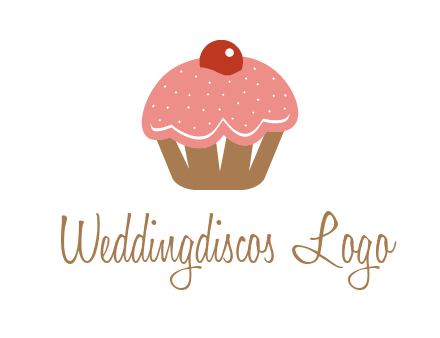 cute cupcake illustration food logo