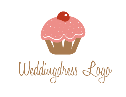 cute cupcake illustration food logo