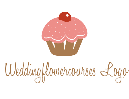 cute cupcake illustration food logo