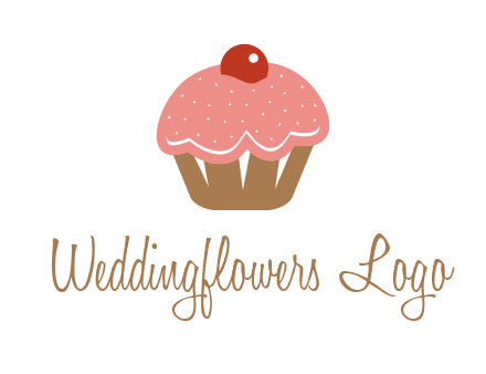 cute cupcake illustration food logo