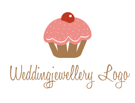 cute cupcake illustration food logo
