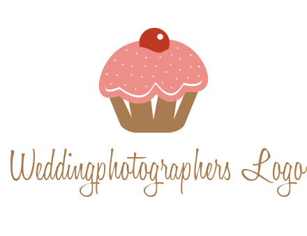 cute cupcake illustration food logo