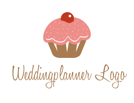 cute cupcake illustration food logo