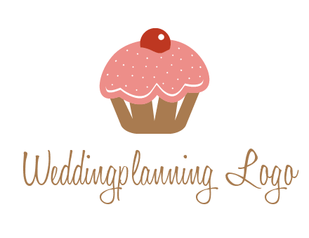 cute cupcake illustration food logo