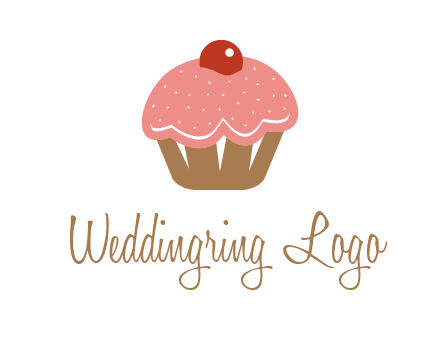 cute cupcake illustration food logo