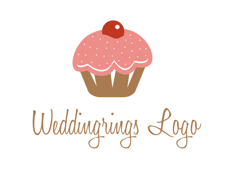 cute cupcake illustration food logo