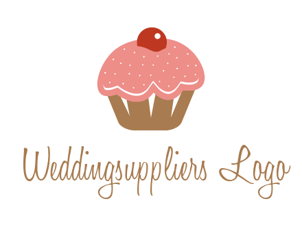 cute cupcake illustration food logo