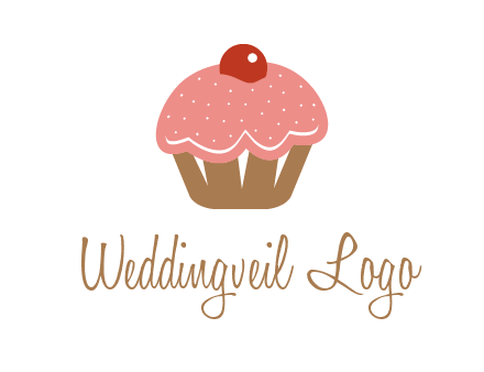 cute cupcake illustration food logo