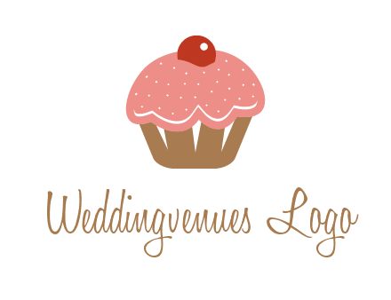 cute cupcake illustration food logo