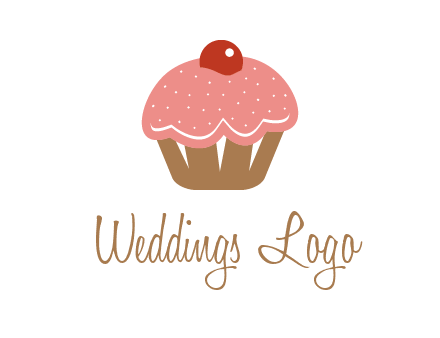 cute cupcake illustration food logo