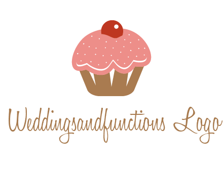 cute cupcake illustration food logo
