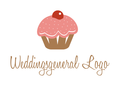 cute cupcake illustration food logo