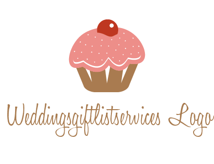 cute cupcake illustration food logo