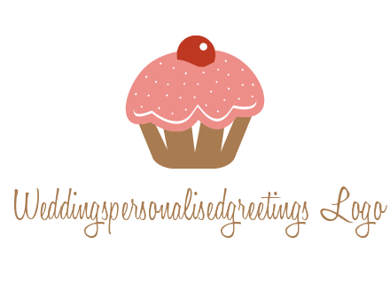cute cupcake illustration food logo