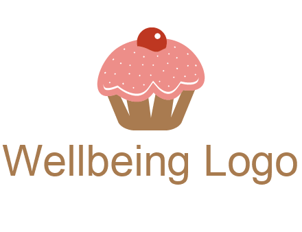 cute cupcake illustration food logo