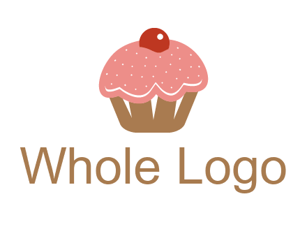cute cupcake illustration food logo
