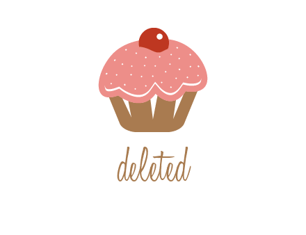 cupcake icon with cherry