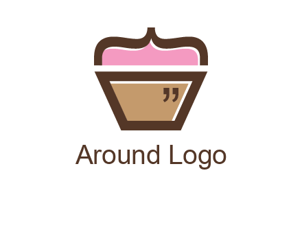 abstract cupcake food logo