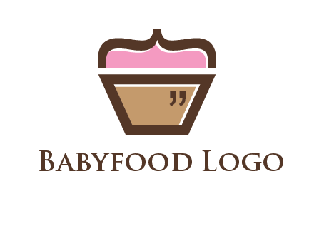 abstract cupcake food logo