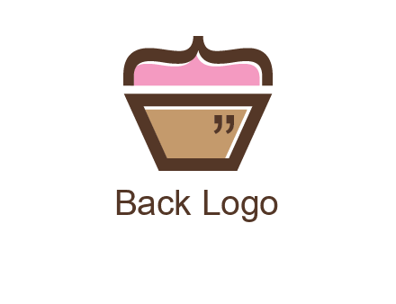 abstract cupcake food logo