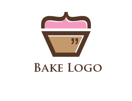 abstract cupcake food logo