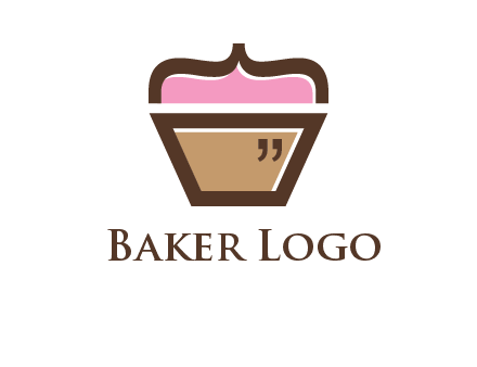 abstract cupcake food logo
