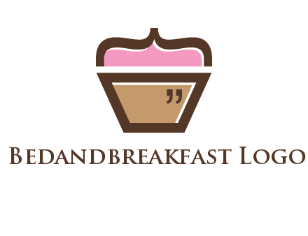 abstract cupcake food logo