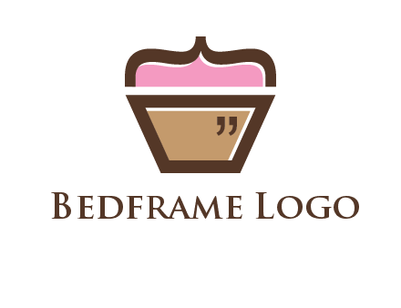 abstract cupcake food logo